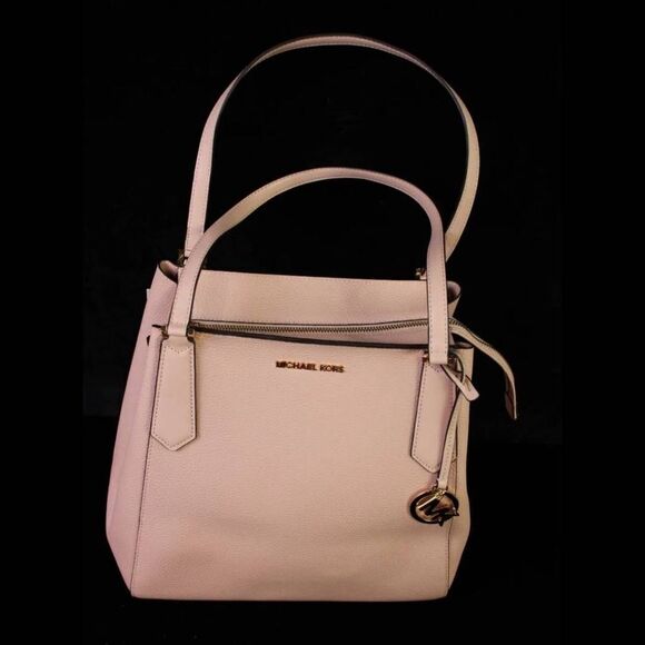 Michael Kors Kimberly Large Pebbled Leather Satchel Blossom NWT. - Picture 2 of 8